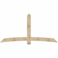 96"W x 48"H x 04"D x 6"F, 12/12 Pitch, Bellingham Rough Sawn Timber Gable Bracket, Douglas Fir