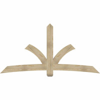 96"W x 48"H x 04"D x 6"F, 12/12 Pitch, Davenport Rough Sawn Timber Gable Bracket, Douglas Fir