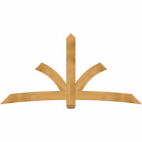 96"W x 48"H x 04"D x 6"F, 12/12 Pitch, Davenport Rough Sawn Timber Gable Bracket, Western Red Cedar