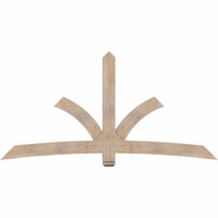 96"W x 48"H x 3 1/2"D x 5 1/2"F, 12/12 Pitch, Davenport Smooth Timber Gable Bracket, Douglas Fir