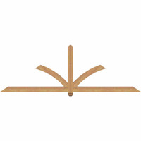 96"W x 32"H x 3 1/2"D x 3 1/2"F, 08/12 Pitch, Redmond Smooth Timber Gable Bracket, Western Red Cedar