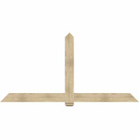96"W x 48"H x 04"D x 6"F, 12/12 Pitch, Eugene Rough Sawn Timber Gable Bracket, Douglas Fir
