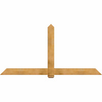 96"W x 48"H x 04"D x 6"F, 12/12 Pitch, Eugene Rough Sawn Timber Gable Bracket, Western Red Cedar