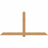 96"W x 48"H x 3 1/2"D x 5 1/2"F, 12/12 Pitch, Eugene Smooth Timber Gable Bracket, Western Red Cedar