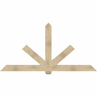 96"W x 48"H x 04"D x 6"F, 12/12 Pitch, Kennewick Rough Sawn Timber Gable Bracket, Douglas Fir