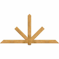 96"W x 48"H x 3 1/2"D x 5 1/2"F, 12/12 Pitch, Kennewick Smooth Timber Gable Bracket, Western Red Cedar