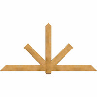 96"W x 48"H x 04"D x 6"F, 12/12 Pitch, Kennewick Rough Sawn Timber Gable Bracket, Western Red Cedar