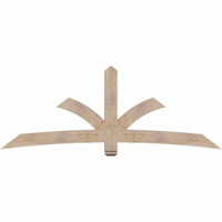 96"W x 36"H x 3 1/2"D x 5 1/2"F, 09/12 Pitch, Davenport Smooth Timber Gable Bracket, Douglas Fir