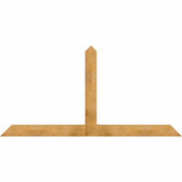 96"W x 48"H x 04"D x 6"F, 12/12 Pitch, Portland Rough Sawn Timber Gable Bracket, Western Red Cedar