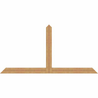 96"W x 48"H x 3 1/2"D x 5 1/2"F, 12/12 Pitch, Portland Smooth Timber Gable Bracket, Western Red Cedar