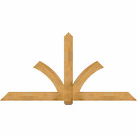 96"W x 48"H x 04"D x 6"F, 12/12 Pitch, Redmond Rough Sawn Timber Gable Bracket, Western Red Cedar