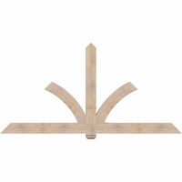96"W x 48"H x 3 1/2"D x 5 1/2"F, 12/12 Pitch, Redmond Smooth Timber Gable Bracket, Douglas Fir