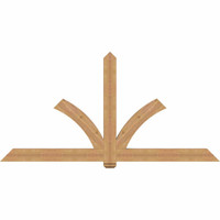 96"W x 48"H x 3 1/2"D x 5 1/2"F, 12/12 Pitch, Redmond Smooth Timber Gable Bracket, Western Red Cedar
