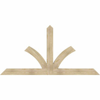 96"W x 48"H x 04"D x 6"F, 12/12 Pitch, Richland Rough Sawn Timber Gable Bracket, Douglas Fir