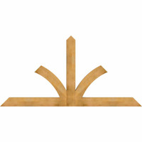 96"W x 48"H x 04"D x 6"F, 12/12 Pitch, Richland Rough Sawn Timber Gable Bracket, Western Red Cedar