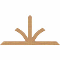 96"W x 48"H x 3 1/2"D x 5 1/2"F, 12/12 Pitch, Richland Smooth Timber Gable Bracket, Western Red Cedar