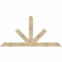 96"W x 48"H x 04"D x 6"F, 12/12 Pitch, Saratoga Rough Sawn Timber Gable Bracket, Douglas Fir