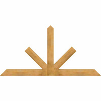 96"W x 48"H x 04"D x 6"F, 12/12 Pitch, Saratoga Rough Sawn Timber Gable Bracket, Western Red Cedar