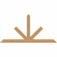 96"W x 48"H x 3 1/2"D x 5 1/2"F, 12/12 Pitch, Saratoga Smooth Timber Gable Bracket, Western Red Cedar