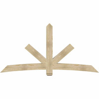 96"W x 48"H x 06"D x 6"F, 12/12 Pitch, Alberta Rough Sawn Timber Gable Bracket, Douglas Fir