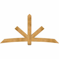 96"W x 48"H x 06"D x 6"F, 12/12 Pitch, Alberta Rough Sawn Timber Gable Bracket, Western Red Cedar