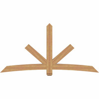 96"W x 48"H x 5 1/2"D x 5 1/2"F, 12/12 Pitch, Alberta Smooth Timber Gable Bracket, Western Red Cedar