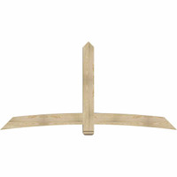 96"W x 48"H x 06"D x 6"F, 12/12 Pitch, Bellingham Rough Sawn Timber Gable Bracket, Douglas Fir
