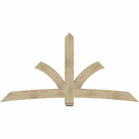 96"W x 48"H x 06"D x 6"F, 12/12 Pitch, Davenport Rough Sawn Timber Gable Bracket, Douglas Fir