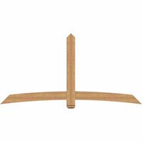 96"W x 48"H x 5 1/2"D x 5 1/2"F, 12/12 Pitch, Bellingham Smooth Timber Gable Bracket, Western Red Cedar