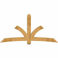 96"W x 48"H x 06"D x 6"F, 12/12 Pitch, Davenport Rough Sawn Timber Gable Bracket, Western Red Cedar