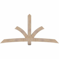 96"W x 48"H x 5 1/2"D x 5 1/2"F, 12/12 Pitch, Davenport Smooth Timber Gable Bracket, Douglas Fir