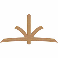 96"W x 48"H x 5 1/2"D x 5 1/2"F, 12/12 Pitch, Davenport Smooth Timber Gable Bracket, Western Red Cedar