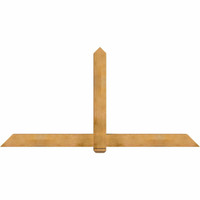96"W x 48"H x 06"D x 6"F, 12/12 Pitch, Eugene Rough Sawn Timber Gable Bracket, Western Red Cedar