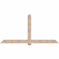96"W x 48"H x 5 1/2"D x 5 1/2"F, 12/12 Pitch, Eugene Smooth Timber Gable Bracket, Douglas Fir