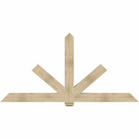 96"W x 48"H x 06"D x 6"F, 12/12 Pitch, Kennewick Rough Sawn Timber Gable Bracket, Douglas Fir
