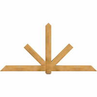 96"W x 48"H x 5 1/2"D x 5 1/2"F, 12/12 Pitch, Kennewick Smooth Timber Gable Bracket, Western Red Cedar