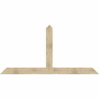 96"W x 48"H x 06"D x 6"F, 12/12 Pitch, Portland Rough Sawn Timber Gable Bracket, Douglas Fir