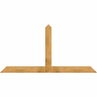 96"W x 48"H x 06"D x 6"F, 12/12 Pitch, Portland Rough Sawn Timber Gable Bracket, Western Red Cedar