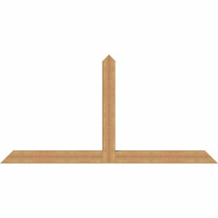 96"W x 48"H x 5 1/2"D x 5 1/2"F, 12/12 Pitch, Portland Smooth Timber Gable Bracket, Western Red Cedar