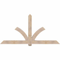 96"W x 48"H x 5 1/2"D x 5 1/2"F, 12/12 Pitch, Redmond Smooth Timber Gable Bracket, Douglas Fir
