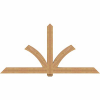 96"W x 48"H x 5 1/2"D x 5 1/2"F, 12/12 Pitch, Redmond Smooth Timber Gable Bracket, Western Red Cedar