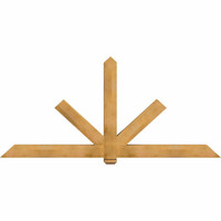 96"W x 44"H x 5 1/2"D x 5 1/2"F, 11/12 Pitch, Kennewick Smooth Timber Gable Bracket, Western Red Cedar