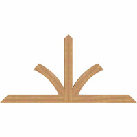 96"W x 48"H x 5 1/2"D x 5 1/2"F, 12/12 Pitch, Richland Smooth Timber Gable Bracket, Western Red Cedar