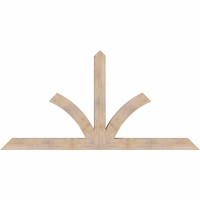 96"W x 48"H x 5 1/2"D x 5 1/2"F, 12/12 Pitch, Richland Smooth Timber Gable Bracket, Douglas Fir