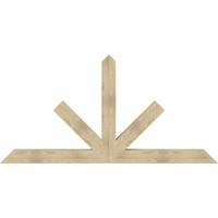 96"W x 48"H x 06"D x 6"F, 12/12 Pitch, Saratoga Rough Sawn Timber Gable Bracket, Douglas Fir