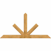 96"W x 48"H x 06"D x 6"F, 12/12 Pitch, Saratoga Rough Sawn Timber Gable Bracket, Western Red Cedar