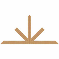 96"W x 48"H x 5 1/2"D x 5 1/2"F, 12/12 Pitch, Saratoga Smooth Timber Gable Bracket, Western Red Cedar