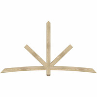 96"W x 52"H x 04"D x 4"F, 13/12 Pitch, Alberta Rough Sawn Timber Gable Bracket, Douglas Fir