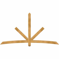96"W x 52"H x 04"D x 4"F, 13/12 Pitch, Alberta Rough Sawn Timber Gable Bracket, Western Red Cedar