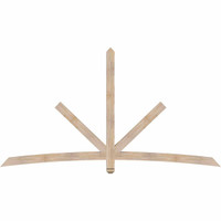 96"W x 52"H x 3 1/2"D x 3 1/2"F, 13/12 Pitch, Alberta Smooth Timber Gable Bracket, Douglas Fir